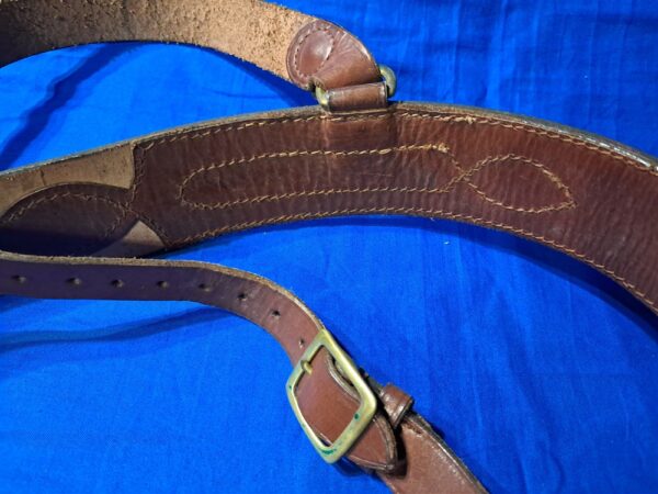 world-war-two-officers-dress-belt-leather-with-cross-strap-and-sword-hanger-shain-meyer-marked-very large-size