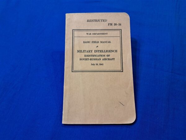 world-war-two-field-manual-intelligence-soviet-aircraft-1941-dated-fm-34