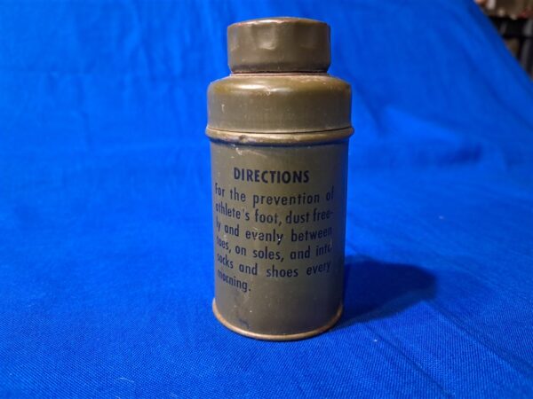 world-war-two-soldiers-field-small-foot-powder-can-for-confort-kits-o-d-green-excellent-condition