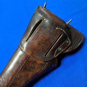 world-war-two-leather-m-1911-holster-1943-dated-with-thong-for-leg-excellent-used-condition