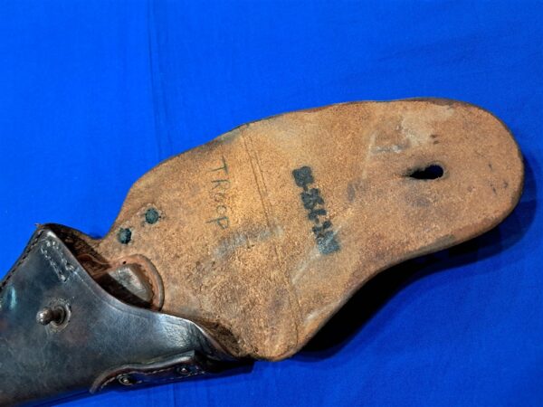world-war-two-leather-m-1911-holster-1943-dated-with-thong-for-leg-excellent-used-condition