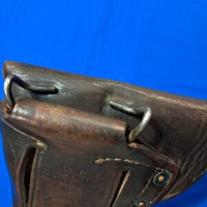 world-war-two-leather-m-1911-holster-1943-dated-with-thong-for-leg-excellent-used-condition