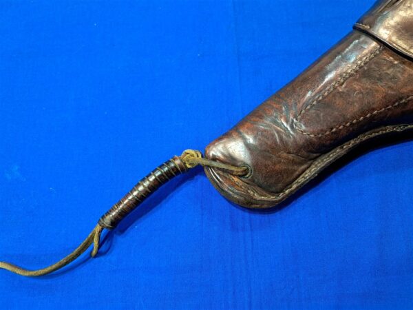 world-war-two-leather-m-1911-holster-1943-dated-with-thong-for-leg-excellent-used-condition