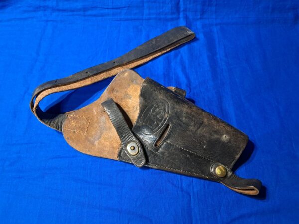 world-war-two-korean-war-modified-m-3-shoulder-holster-tanker-model-dyed-black-for-new-regulations-fits-45-pistol