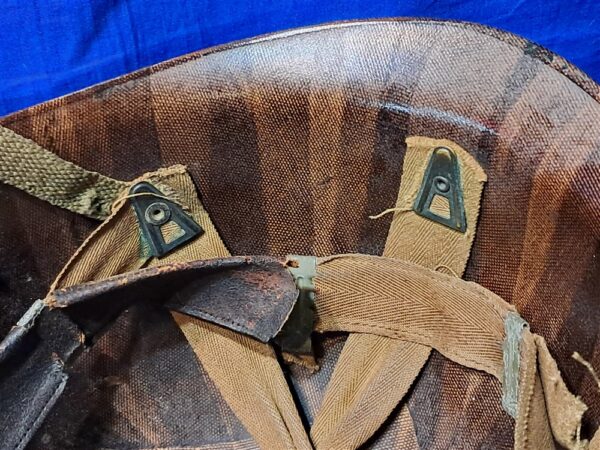 world-war-two-airbone-paratrooper-helmet-liner-westinghouse-manufactured-some-damage-good-used-condition