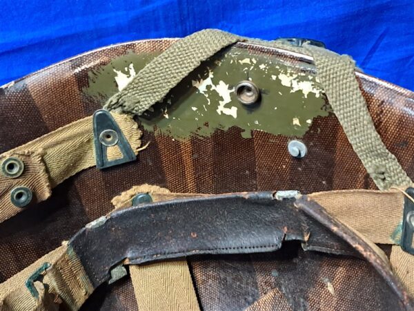 world-war-two-airbone-paratrooper-helmet-liner-westinghouse-manufactured-some-damage-good-used-condition