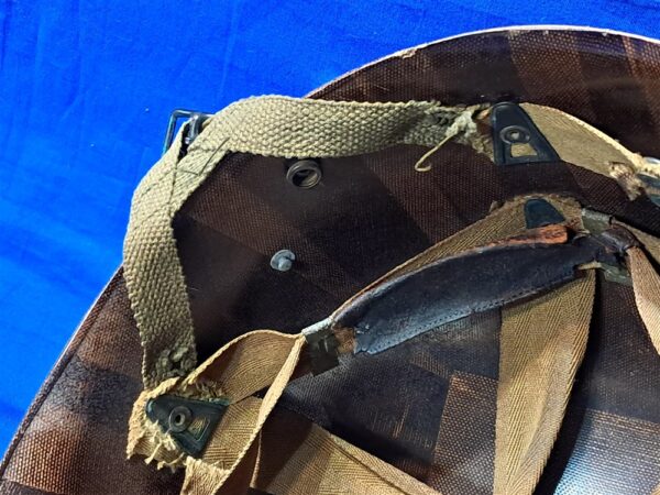 world-war-two-airbone-paratrooper-helmet-liner-westinghouse-manufactured-some-damage-good-used-condition