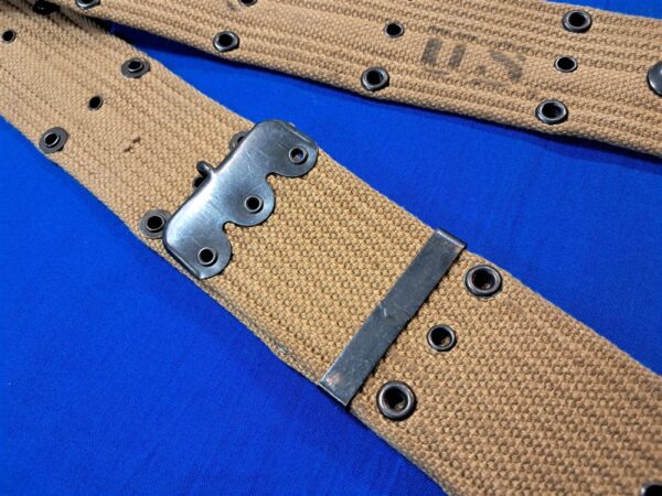 world-war-two-unissued-mint-condition-pistol-belt-unmarked-undated-early-pattern-loom-error