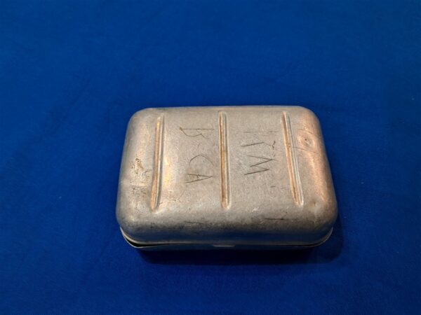 soap-dish-world-war-one-aluminum-with-initials-on-the-bottom-ribbed-early