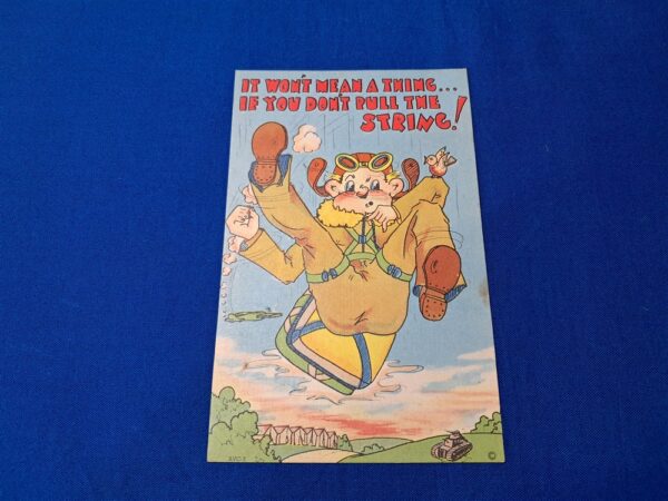world-war-two-postcard-airborne-soldier-falling-through-the-clouds-told-to-pull-the-string-in-color