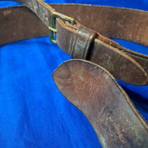 world-war-one-british-service-belt-general-leather-with-cross-strap-excellent-condition-cast-brass-king-crown