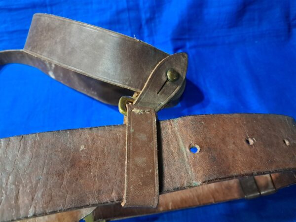 world-war-one-british-service-belt-general-leather-with-cross-strap-excellent-condition-cast-brass-king-crown