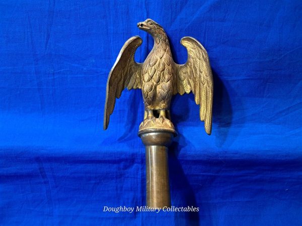 civil-war-flag-pole-eagle-topper-gilded-brass-excellent-condition-origial-condiiton-holed-beak