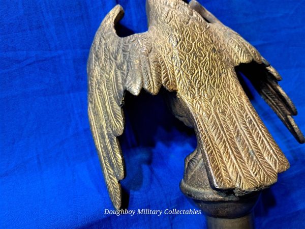 civil-war-flag-pole-eagle-topper-gilded-brass-excellent-condition-origial-condiiton-holed-beak