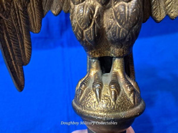 civil-war-flag-pole-eagle-topper-gilded-brass-excellent-condition-origial-condiiton-holed-beak