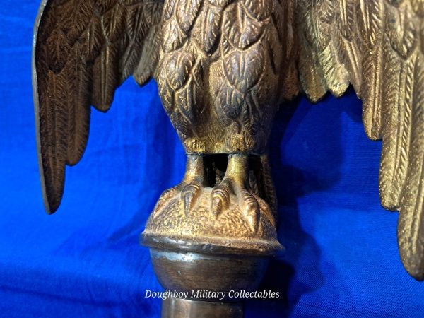 civil-war-flag-pole-eagle-topper-gilded-brass-excellent-condition-origial-condiiton-holed-beak