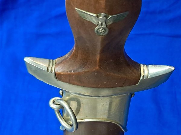 german-world-war-two-ground-dagger-early-s-a-pattern-1933-with-nickel-silver-fittings-excellent-condition-with-scabbard