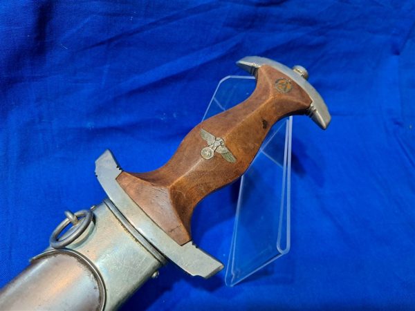 german-world-war-two-ground-dagger-early-s-a-pattern-1933-with-nickel-silver-fittings-excellent-condition-with-scabbard