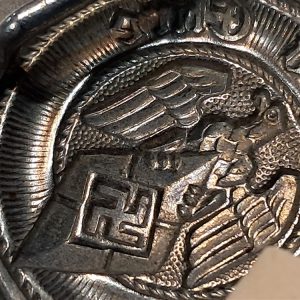 german-world-war-two-hitler-youth-belt-face-steel-construction-with-silvered-finish-not-painted-rzm-maker-code-4-30-berg-nolte-mint-in-wrapper-with-tag