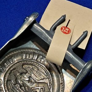german-world-war-two-hitler-youth-belt-face-steel-construction-with-silvered-finish-not-painted-rzm-maker-code-4-30-berg-nolte-mint-in-wrapper-with-tag