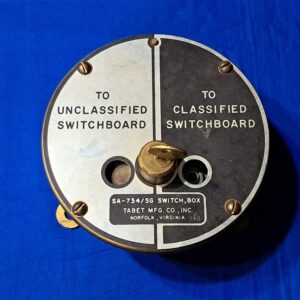 vietnam-period-switch-board-classified-switch-for-communications-on-ship-and-land-with-key-brass