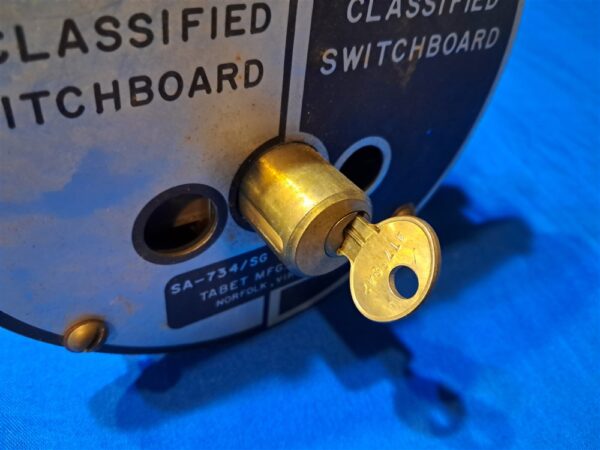 vietnam-period-switch-board-classified-switch-for-communications-on-ship-and-land-with-key-brass