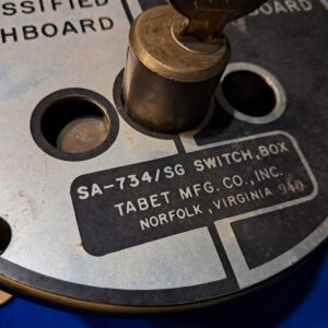 vietnam-period-switch-board-classified-switch-for-communications-on-ship-and-land-with-key-brass