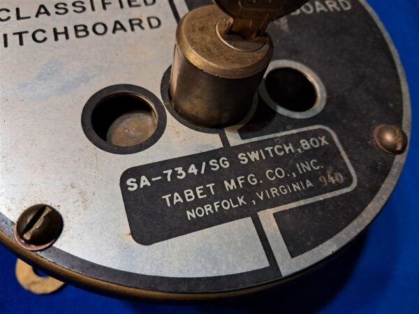 vietnam-period-switch-board-classified-switch-for-communications-on-ship-and-land-with-key-brass