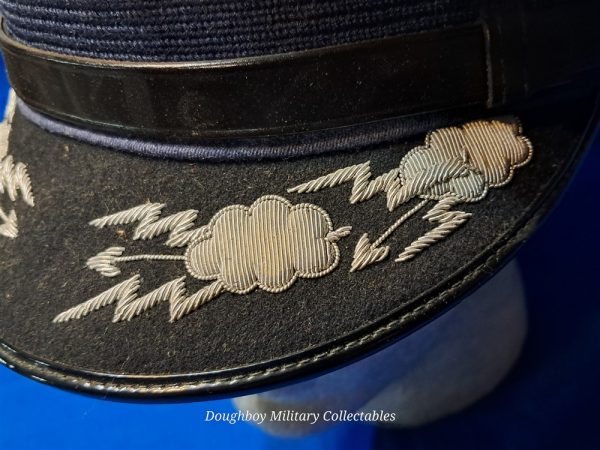 early-vietnam-era-air-force-officers-visor-cap-hat-with-bullion-lightning-clouds-large-size-high-quality
