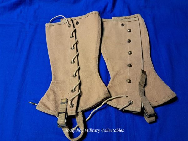 world-war-two-marine-corps-leggings-khacki-1942-dated-size-4-large-near-mint-unissued-condition