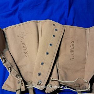 world-war-two-marine-corps-leggings-khacki-1942-dated-size-4-large-near-mint-unissued-condition