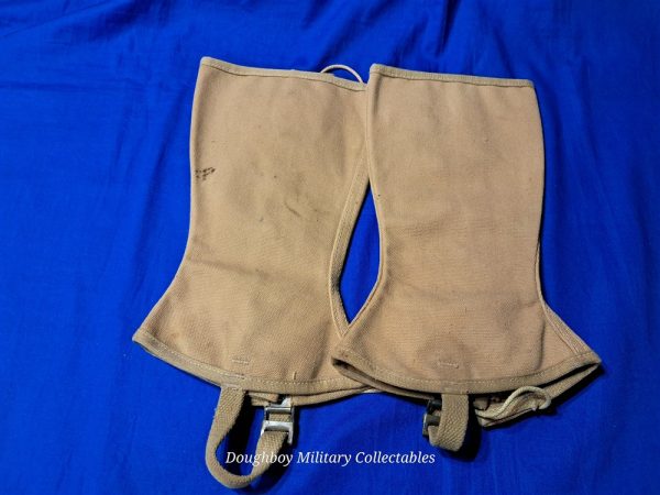 world-war-two-marine-corps-leggings-khacki-1942-dated-size-4-large-near-mint-unissued-condition