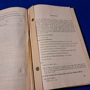 world-war-one-medical-manual-for-the-medic-department-1916-dated-400-pages-lists-kits-belts-and-chests