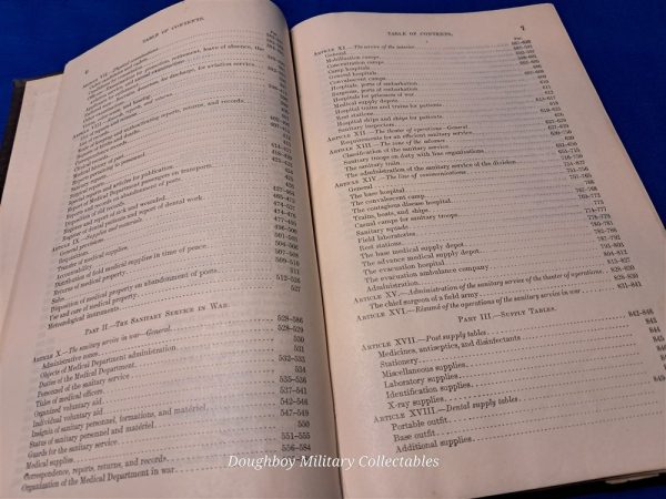 world-war-one-medical-manual-for-the-medic-department-1916-dated-400-pages-lists-kits-belts-and-chests