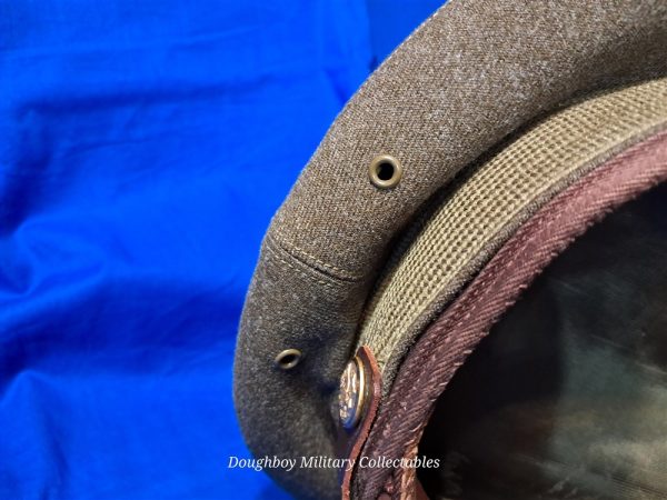 world-war-two-visor-hat-officers-model-with-eagle-and-braid-excellent-condition-green-olive-drab-wool