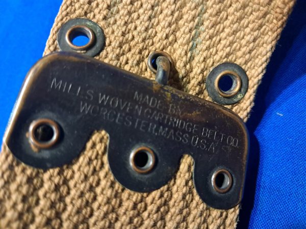 world-war-one-pistol-belt-with-mill-markings-dated-1917-bullet-logo-excellent-condition