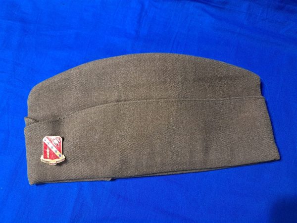 world-war-two-army-dress-overseas-cap-with-168-field-artillery-insignia-pin-by-robbins