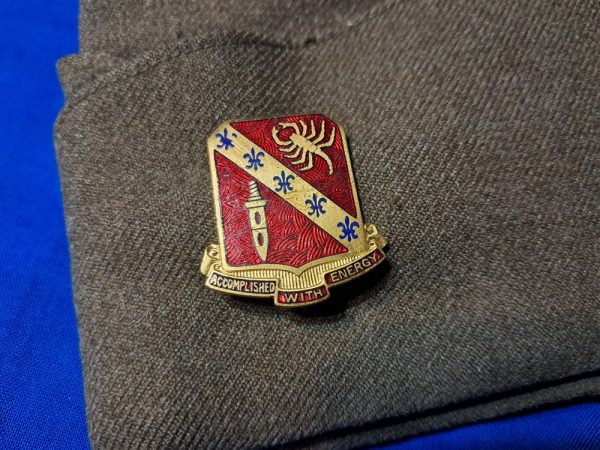 world-war-two-army-dress-overseas-cap-with-168-field-artillery-insignia-pin-by-robbins