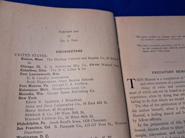 world-war-one-manual-for-officers-written-by-moss-over-6oo-pages-hard-cover