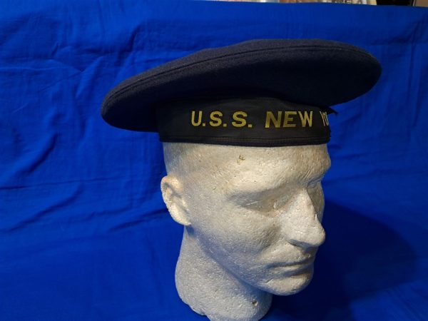 world-war-one-naval-navy-enlisted-new-york-battleship-original-tally-hat-excellent-condition