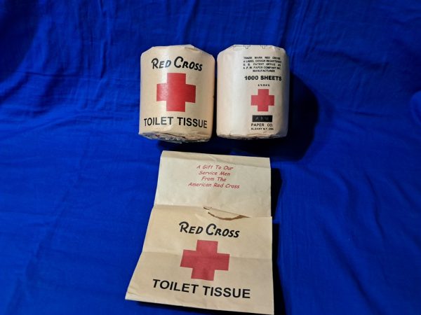 world-war-two-american-red-cross-toilet-paper-doble-roll-with-original-sleeve-full-set-excellent-comfort-bags