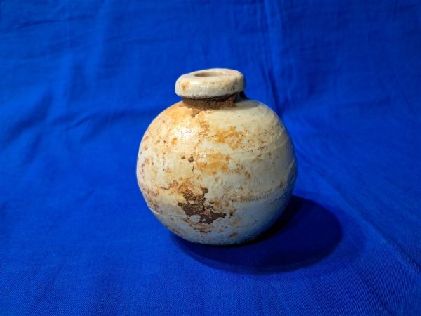 japan-type-4-hand-grenade-world-war-two-ceramic-pottery-white-inert-okinawa-dug