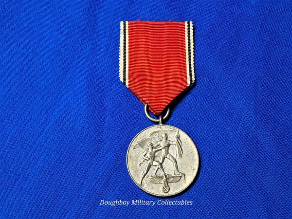 anschluss-medal-german german-world-war-two-anschluss-occupy-austria-medal-dated-1938-with-original-ribbon-no-clasp