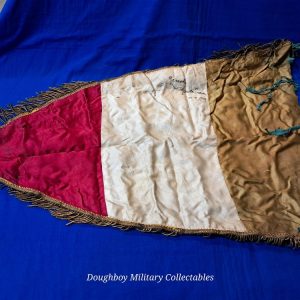 world-war-one-france-commune-chaon-village-veterans-pennant-with-generals-signature-on-back-embroidered-adrian-helmet-bullion-trim-flag