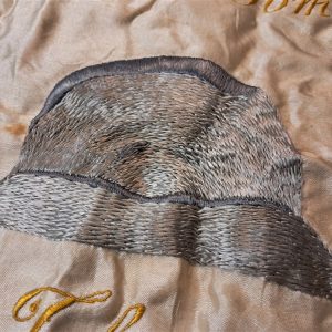 world-war-one-france-commune-chaon-village-veterans-pennant-with-generals-signature-on-back-embroidered-adrian-helmet-bullion-trim-flag