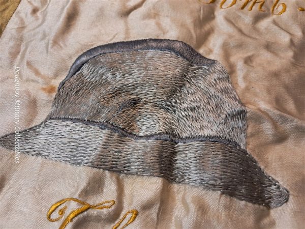 world-war-one-france-commune-chaon-village-veterans-pennant-with-generals-signature-on-back-embroidered-adrian-helmet-bullion-trim-flag