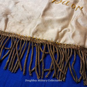 world-war-one-france-commune-chaon-village-veterans-pennant-with-generals-signature-on-back-embroidered-adrian-helmet-bullion-trim-flag