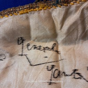 world-war-one-france-commune-chaon-village-veterans-pennant-with-generals-signature-on-back-embroidered-adrian-helmet-bullion-trim-flag