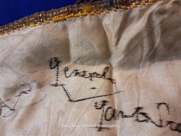 world-war-one-france-commune-chaon-village-veterans-pennant-with-generals-signature-on-back-embroidered-adrian-helmet-bullion-trim-flag