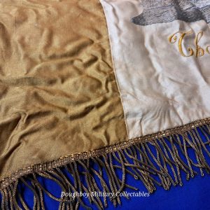 world-war-one-france-commune-chaon-village-veterans-pennant-with-generals-signature-on-back-embroidered-adrian-helmet-bullion-trim-flag